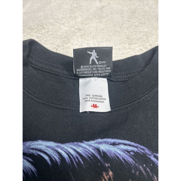 Vintage Y2K Elvis Presley Direct From Graceland Black T-shirt Size Medium - Picture 4 of 7